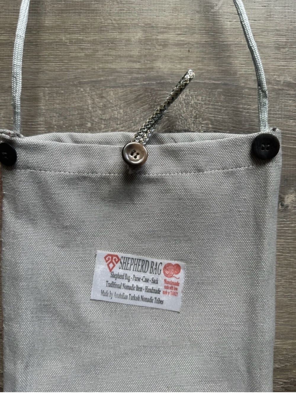Boho Handwoven Tapestry Crossbody Bag in Muted Red and Cream Button Closure NWOT - Picture 5 of 9